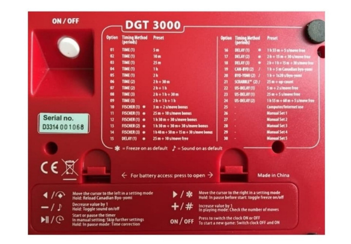 Шаховий годинник DGT 3000